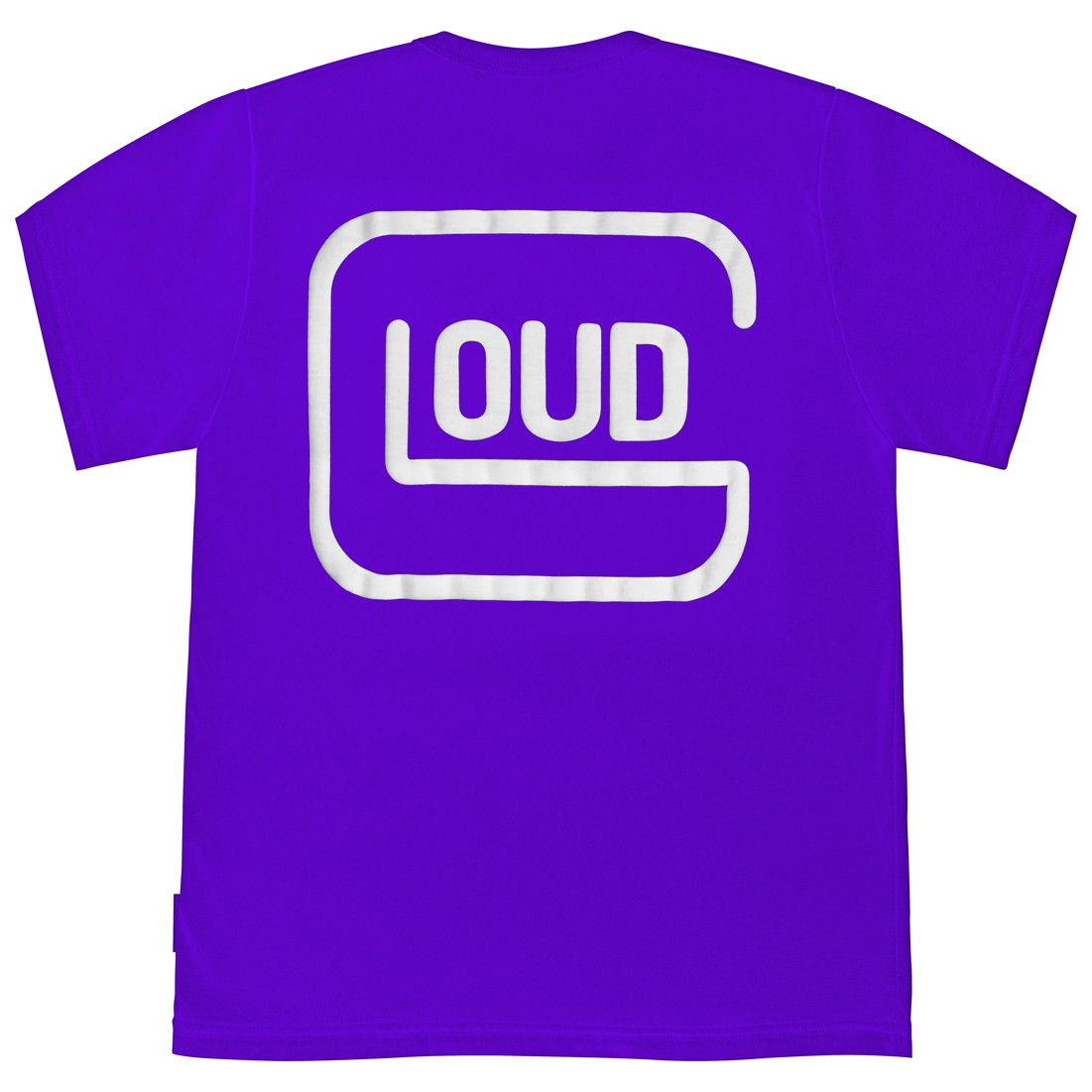 Polera LOUD Morado Blanco