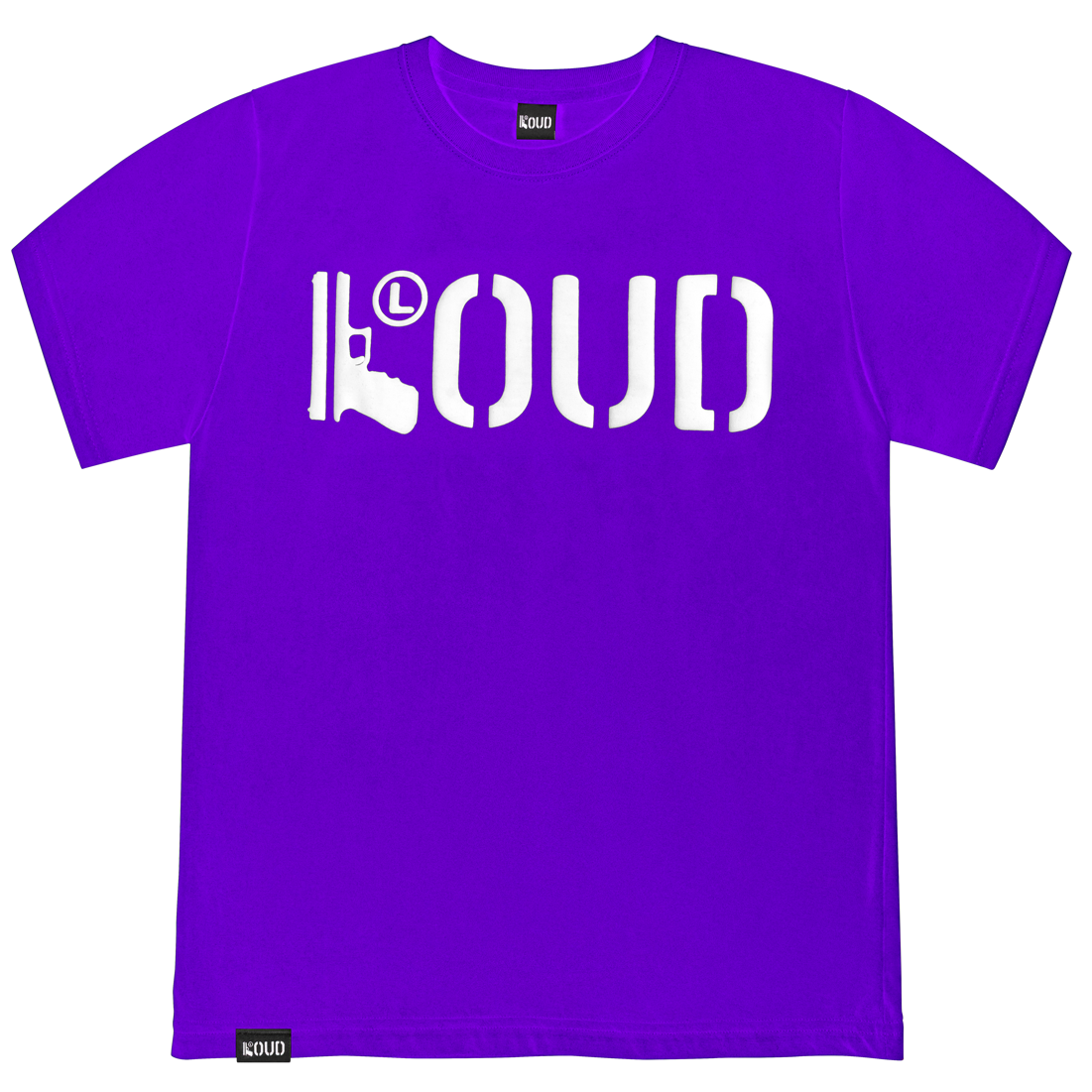 Polera LOUD Morado Blanco