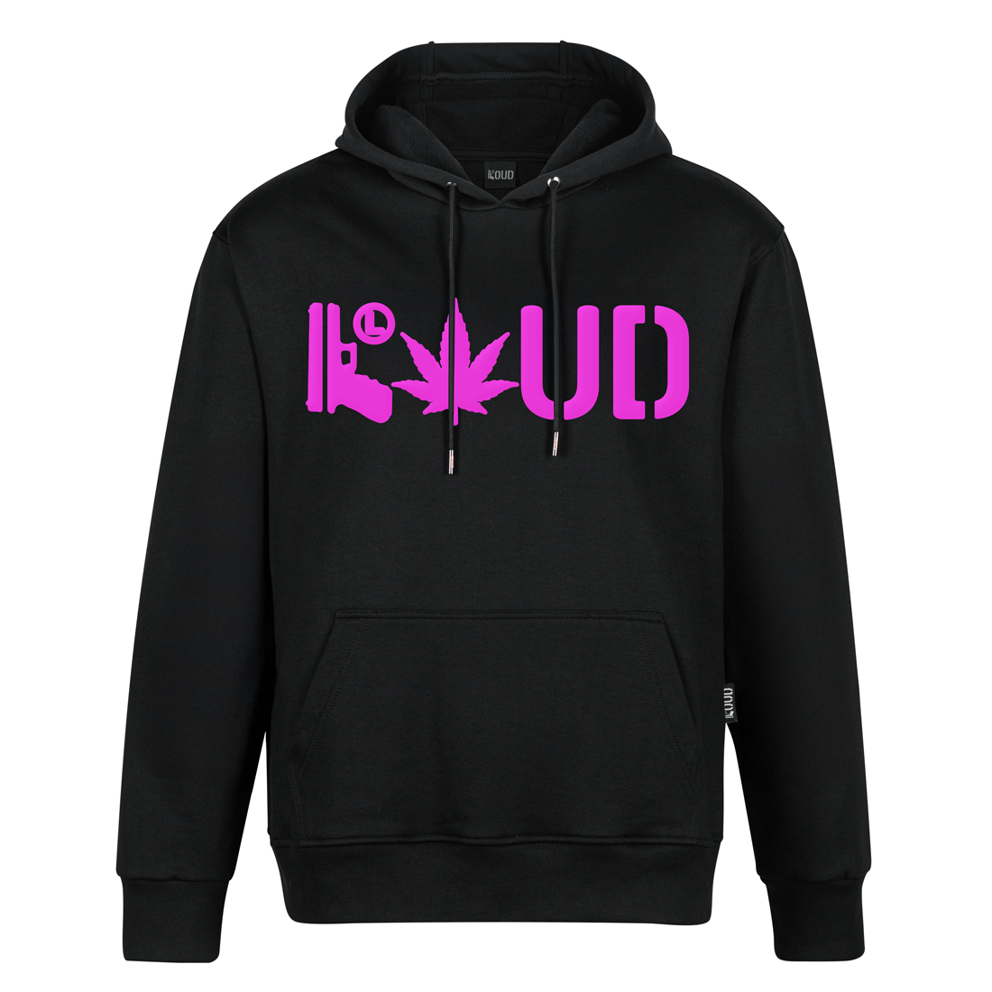 Poleron LOUD Negro Rosa 4:20