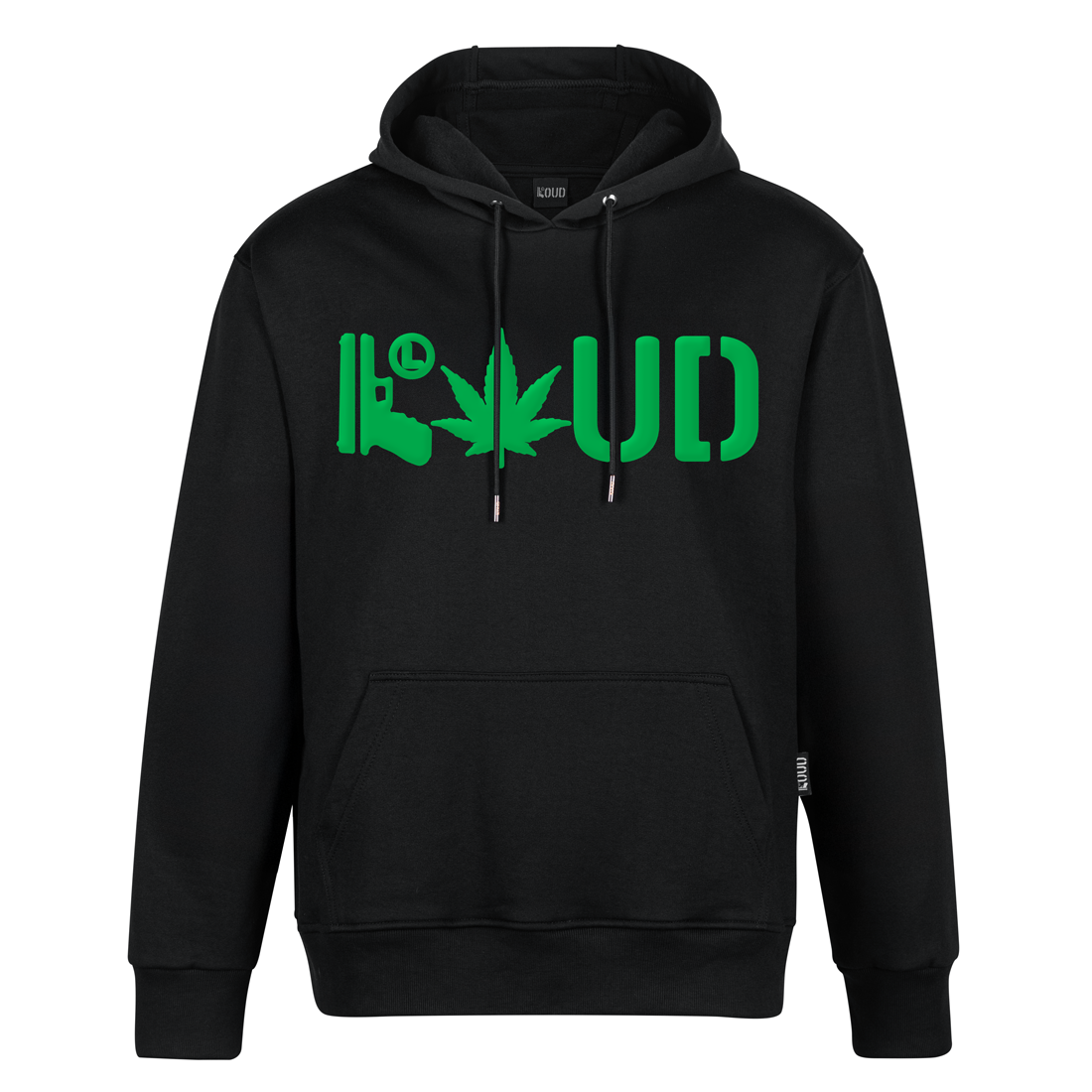 Poleron LOUD Negro Verde 4:20