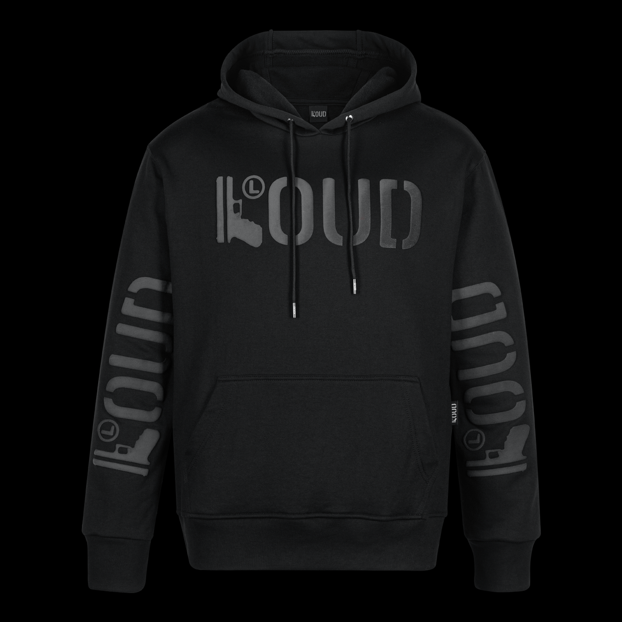 Poleron Loud Glock color negro mangas
