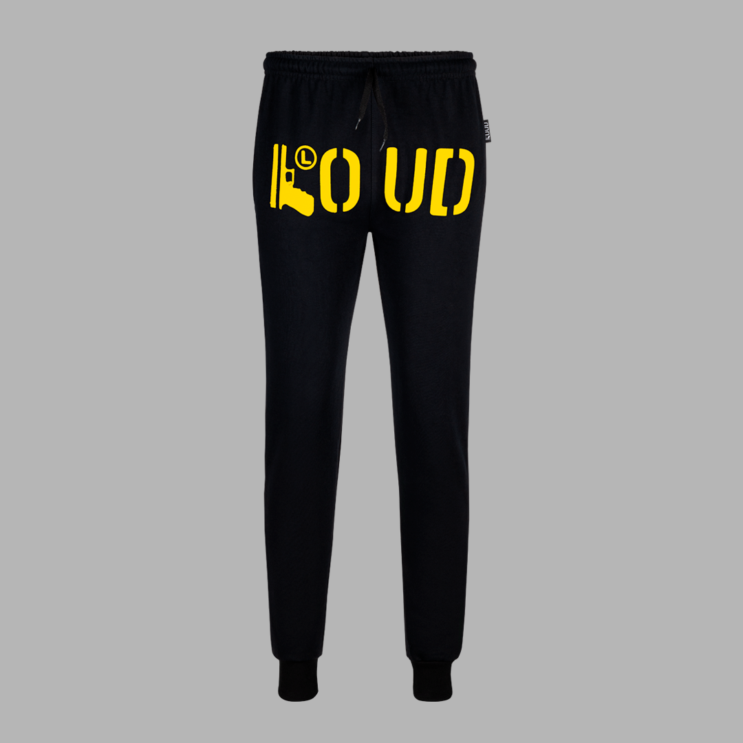 Jogger Loud Glock color negro amarillo