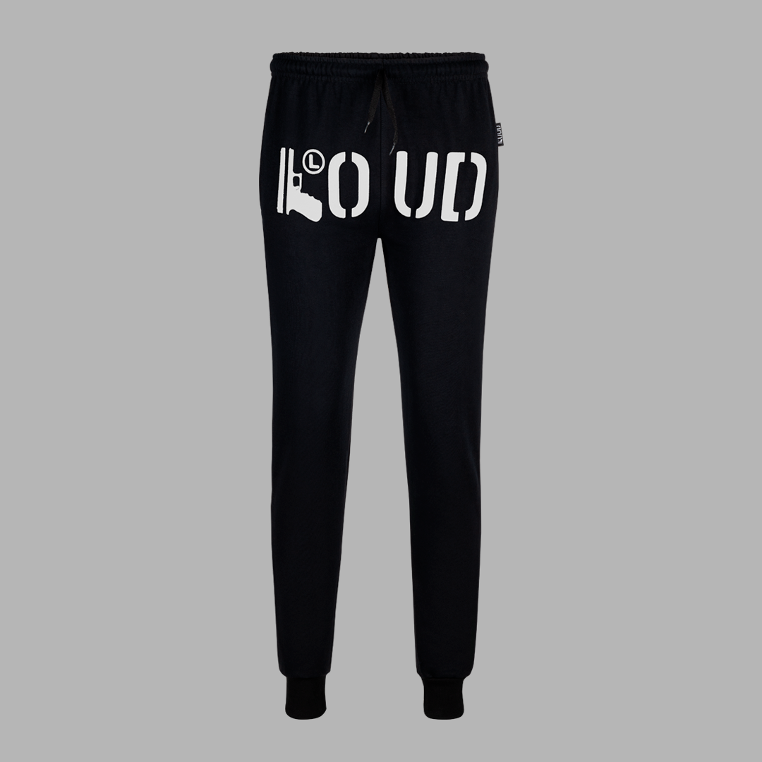 Jogger Loud Glock color negro blanco