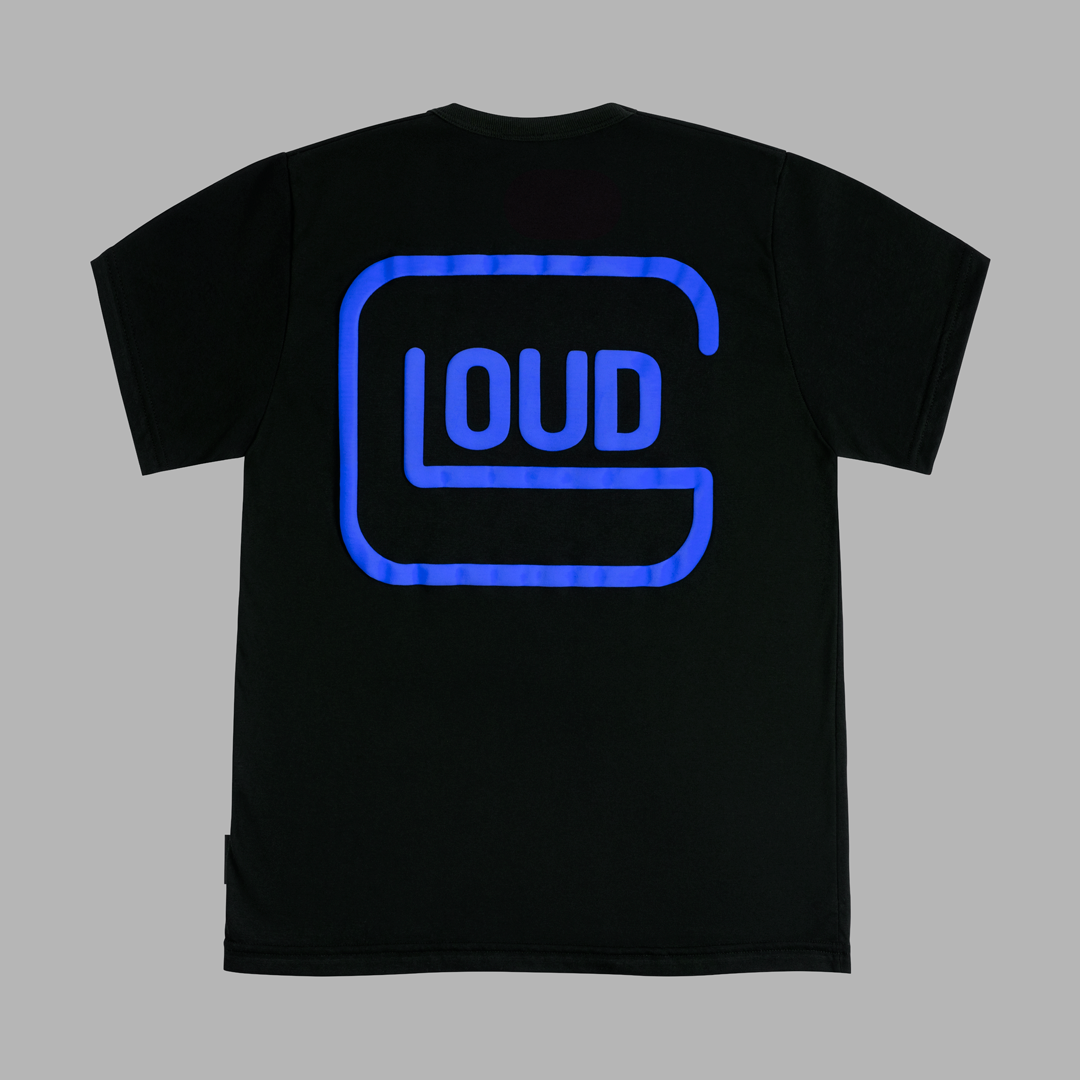 Polera Loud Glock color negro azul