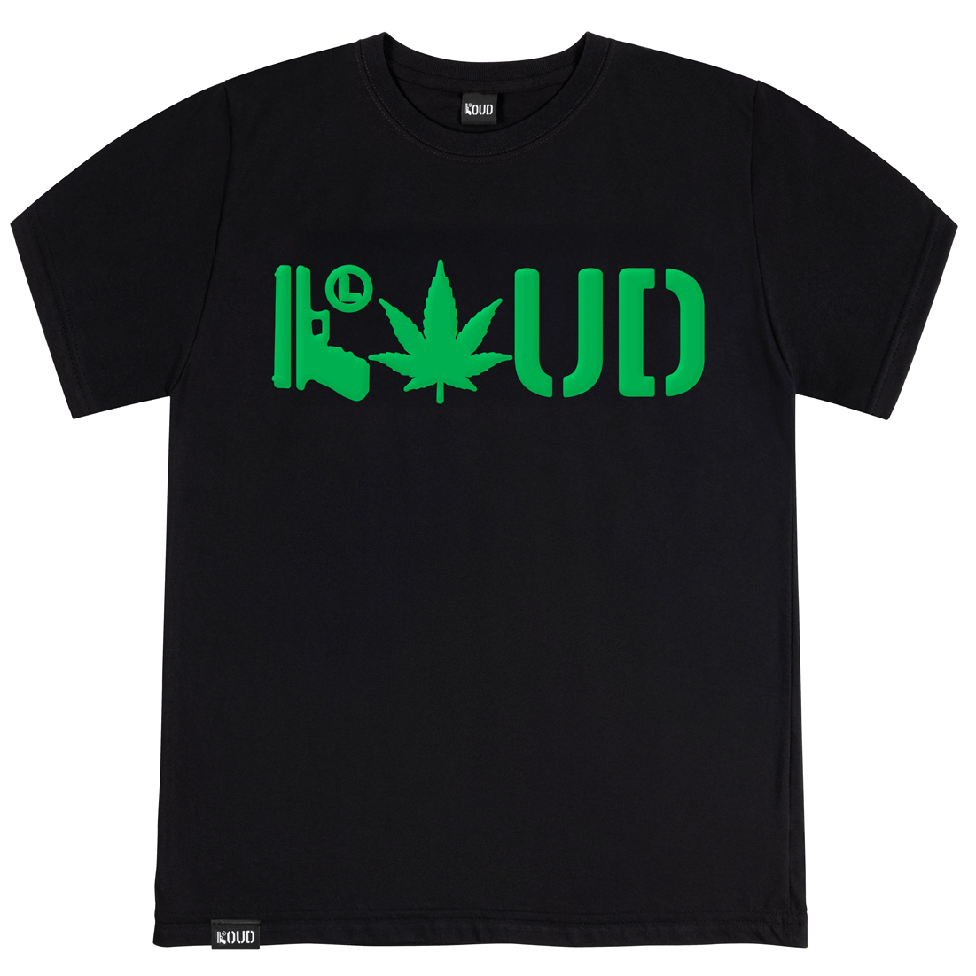 Polera LOUD Negro Verde 4:20