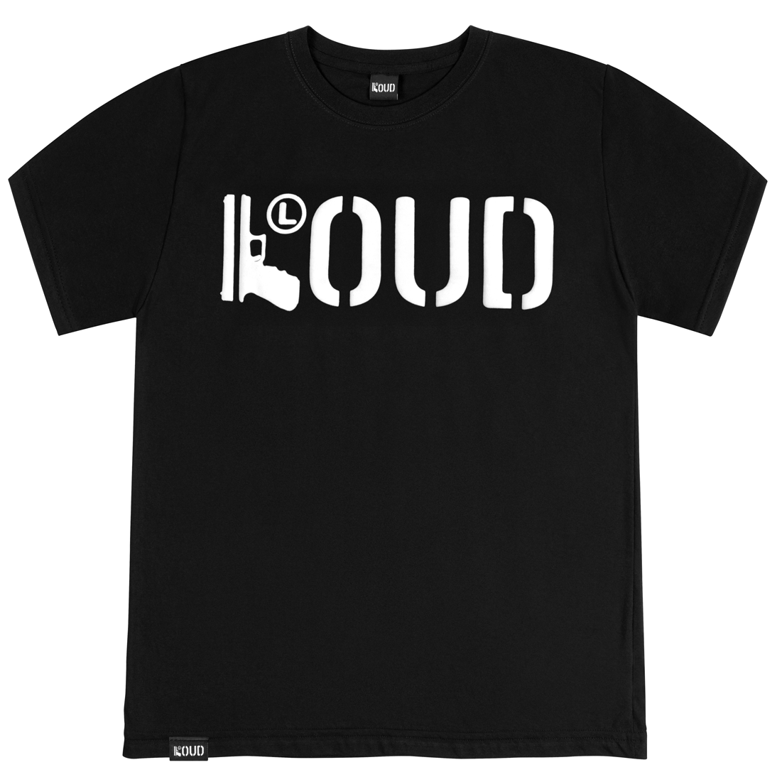 Polera LOUD Negro Blanco