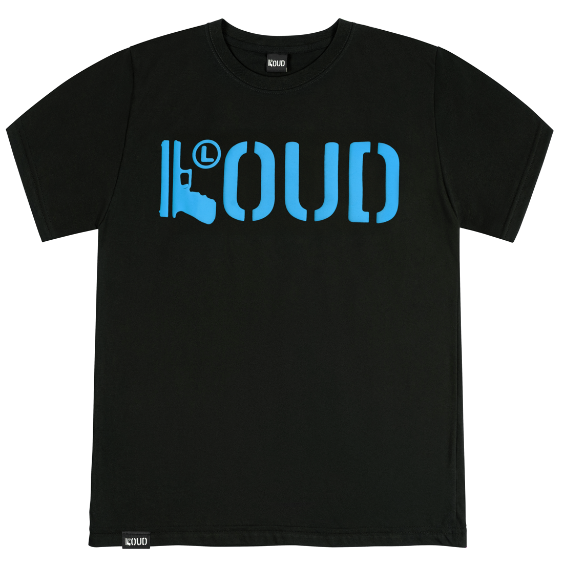 Polera LOUD Negro Celeste