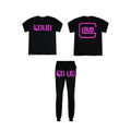 Conjunto LOUD Polera + Jogger Negro Rosa