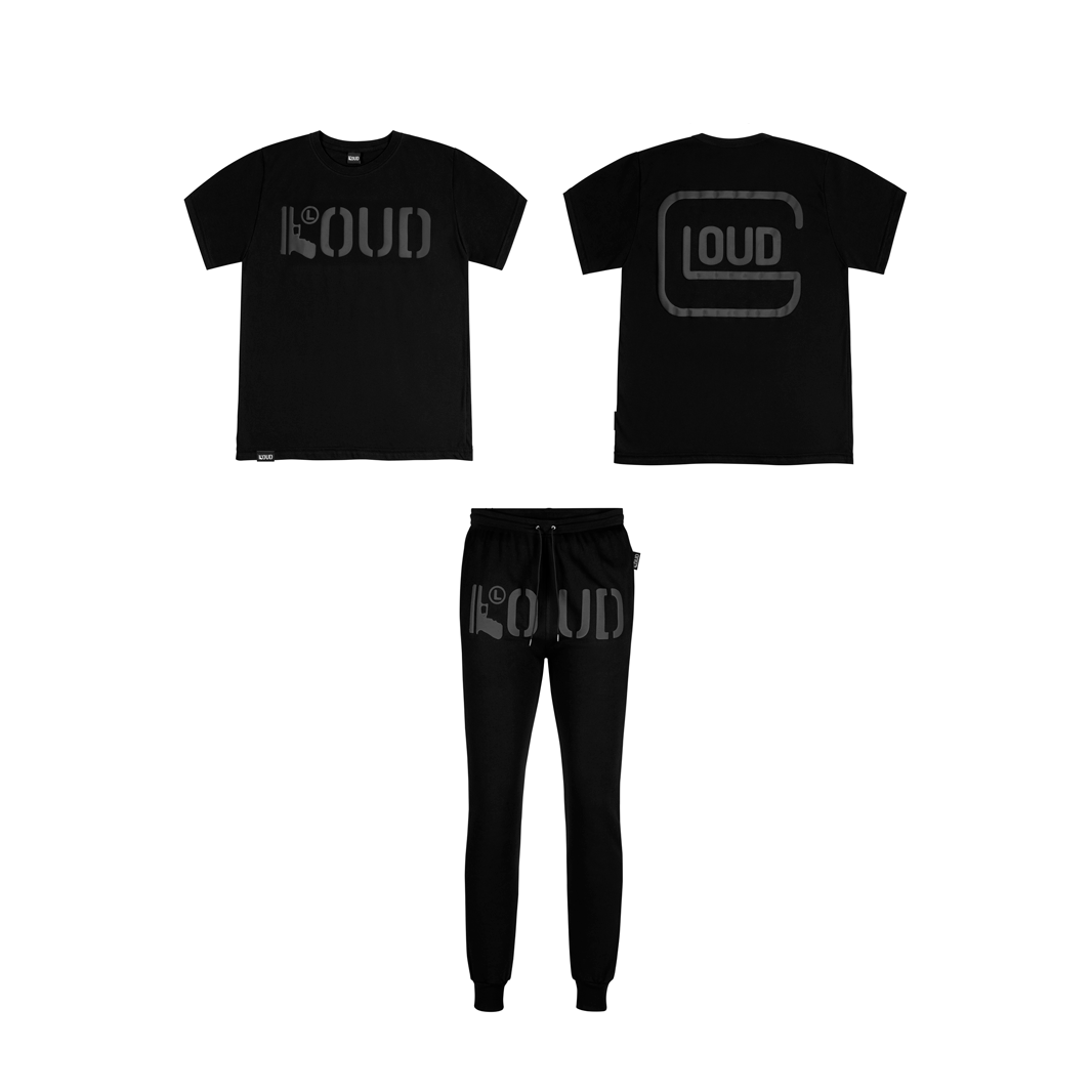 Conjunto LOUD Polera + Jogger Negro Negro