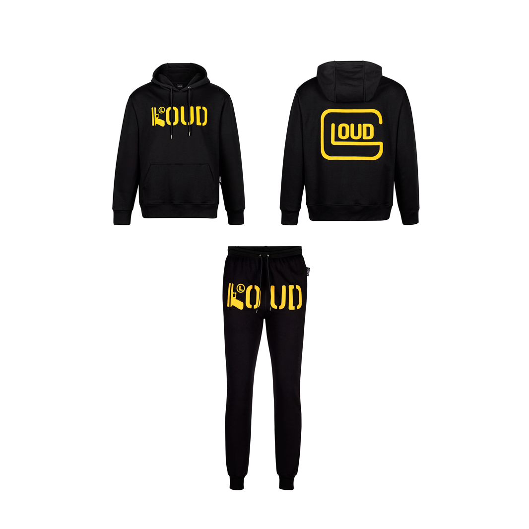 Conjunto LOUD Poleron + Jogger Negro Amarillo