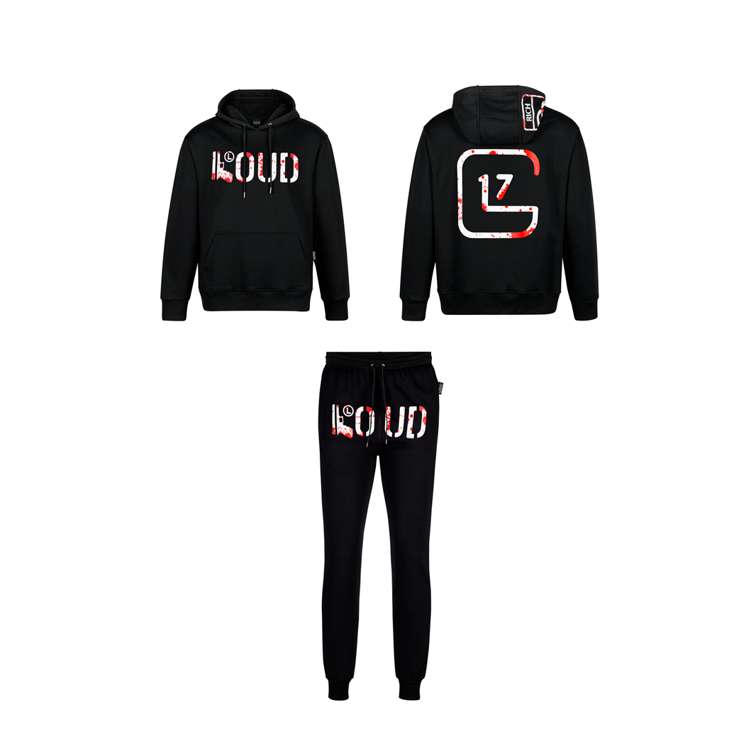 Conjunto LOUD Poleron + Jogger Negro Sangre