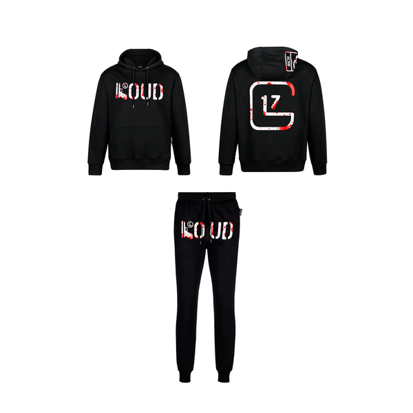 Conjunto LOUD Poleron + Jogger Negro Sangre