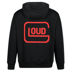 Poleron LOUD Negro Rojo Mangas