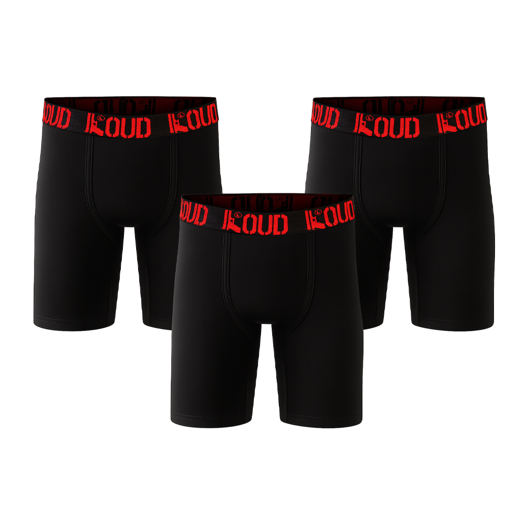 LOUD Bóxer Largo Algodón Pack 3 Rojo